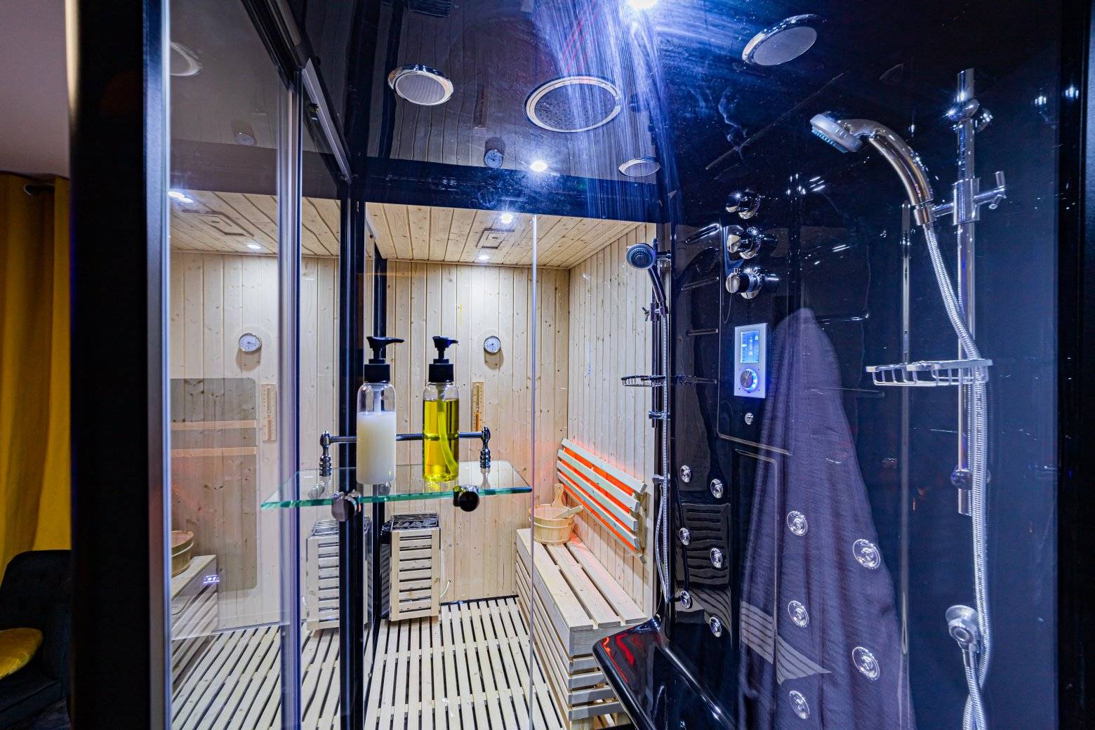 Sauna et hammam combinés